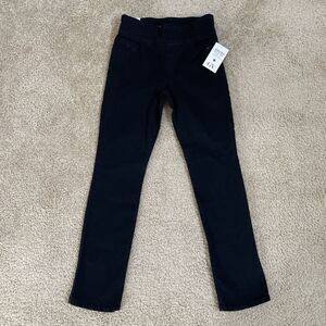 Gloria Vanderbilt Amanda Pants Black Women's 8 Slim High Rise Tapered Pull On